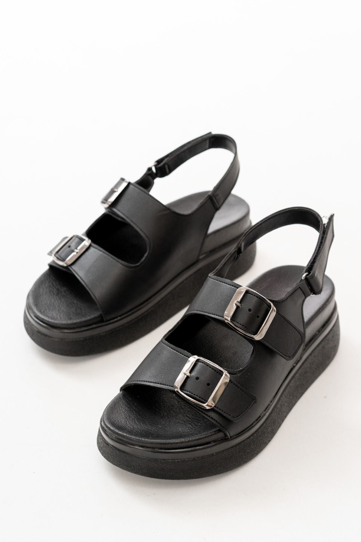 24422 - 1185dolgu topuk kadin sandalet - Justyol