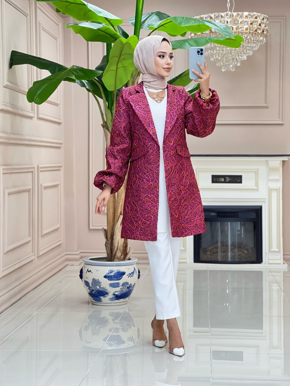 Btk masum ceket 6213 fuşya - Justyol