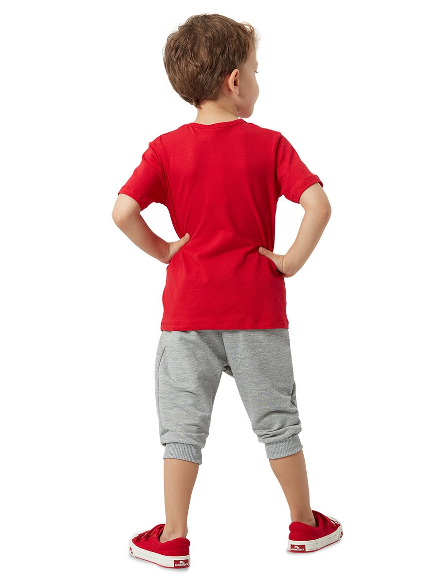 kahkaha erkek çocuk t-shirt kapri şort takim - Justyol