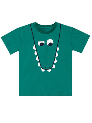komik timsah erkek çocuk t-shirt baggy şort takim - Justyol