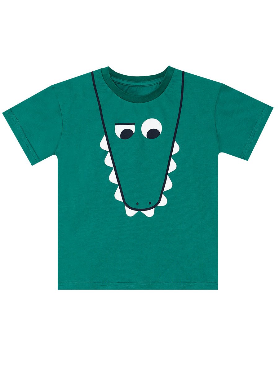 komik timsah erkek çocuk t-shirt baggy şort takim - Justyol