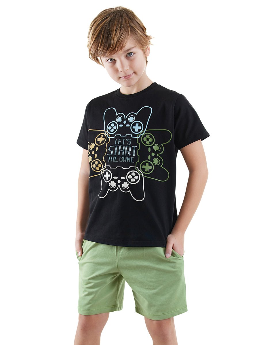 start game erkek çocuk t-shirt şort takim - Justyol