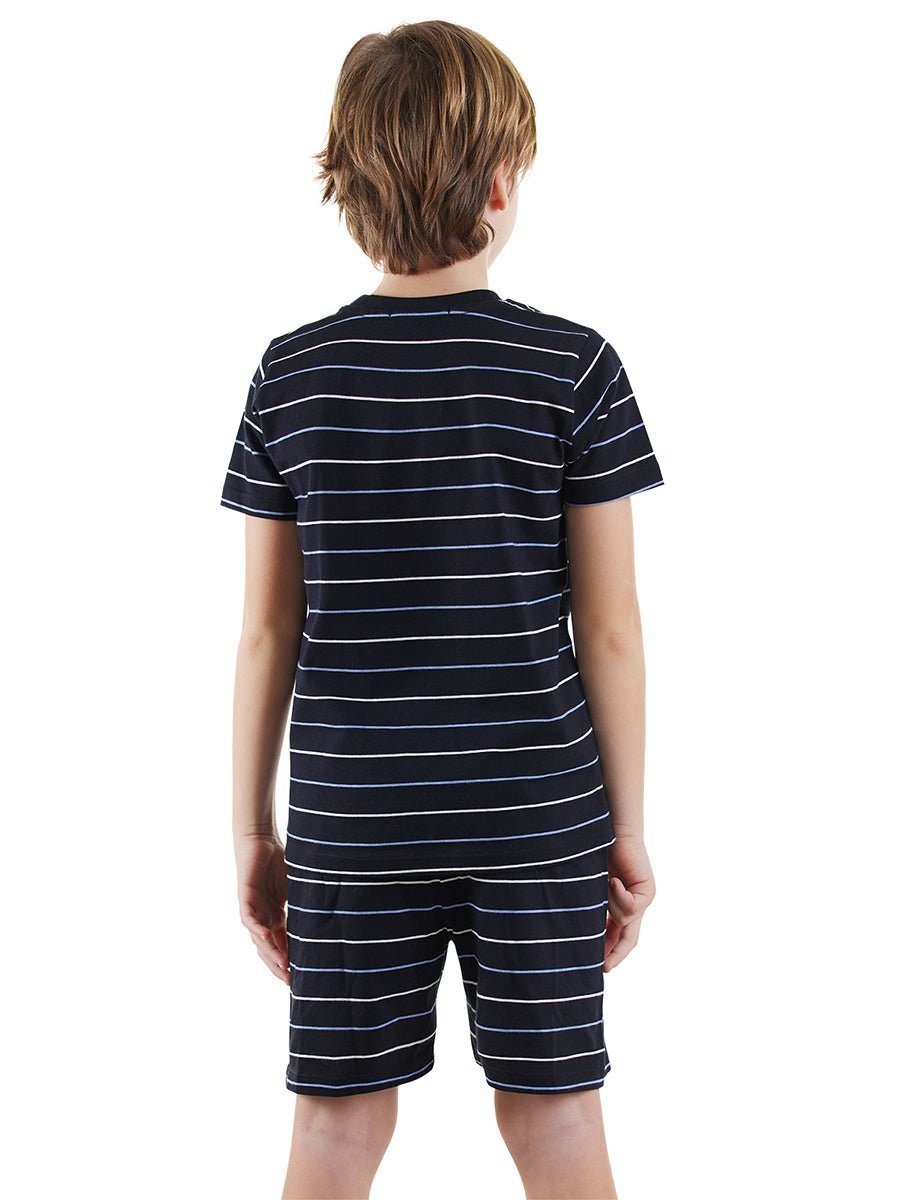 yelken erkek çocuk çizgili pijama takim - Justyol