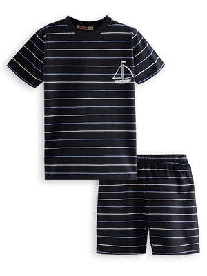 yelken erkek çocuk çizgili pijama takim - Justyol