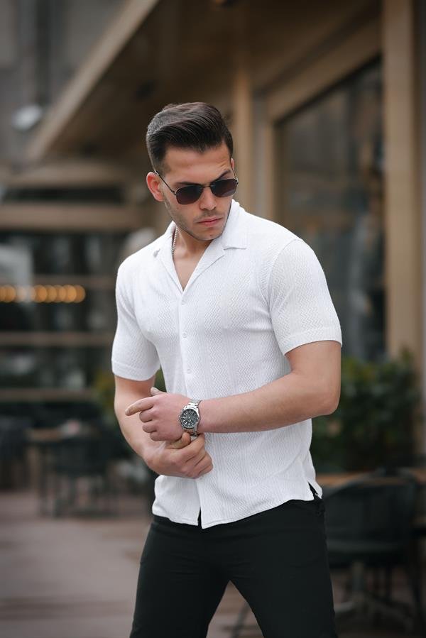 Premium Desenli Kısa Kol Gömlek - Justyol