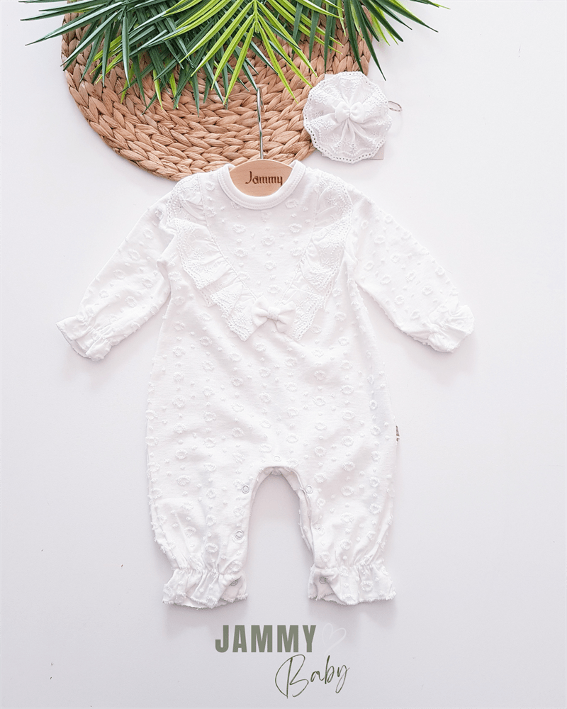 Wendy Vintage Buckle Jumpsuit Set - ECRU - Justyol