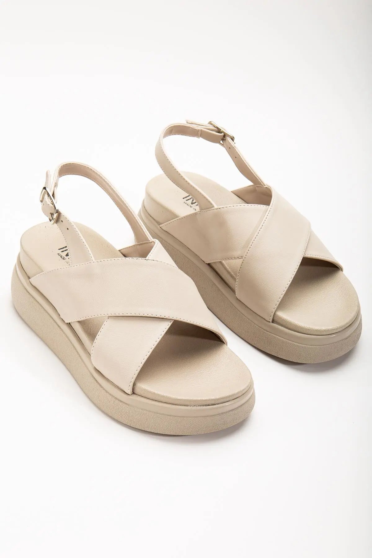 24422 - 1164dolgu topuk kadin sandalet - Justyol