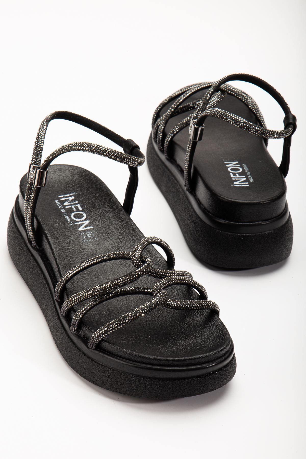24422 - 1221dolgu topuk kadin sandalet - Justyol