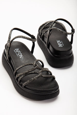 24422 - 1221dolgu topuk kadin sandalet - Justyol