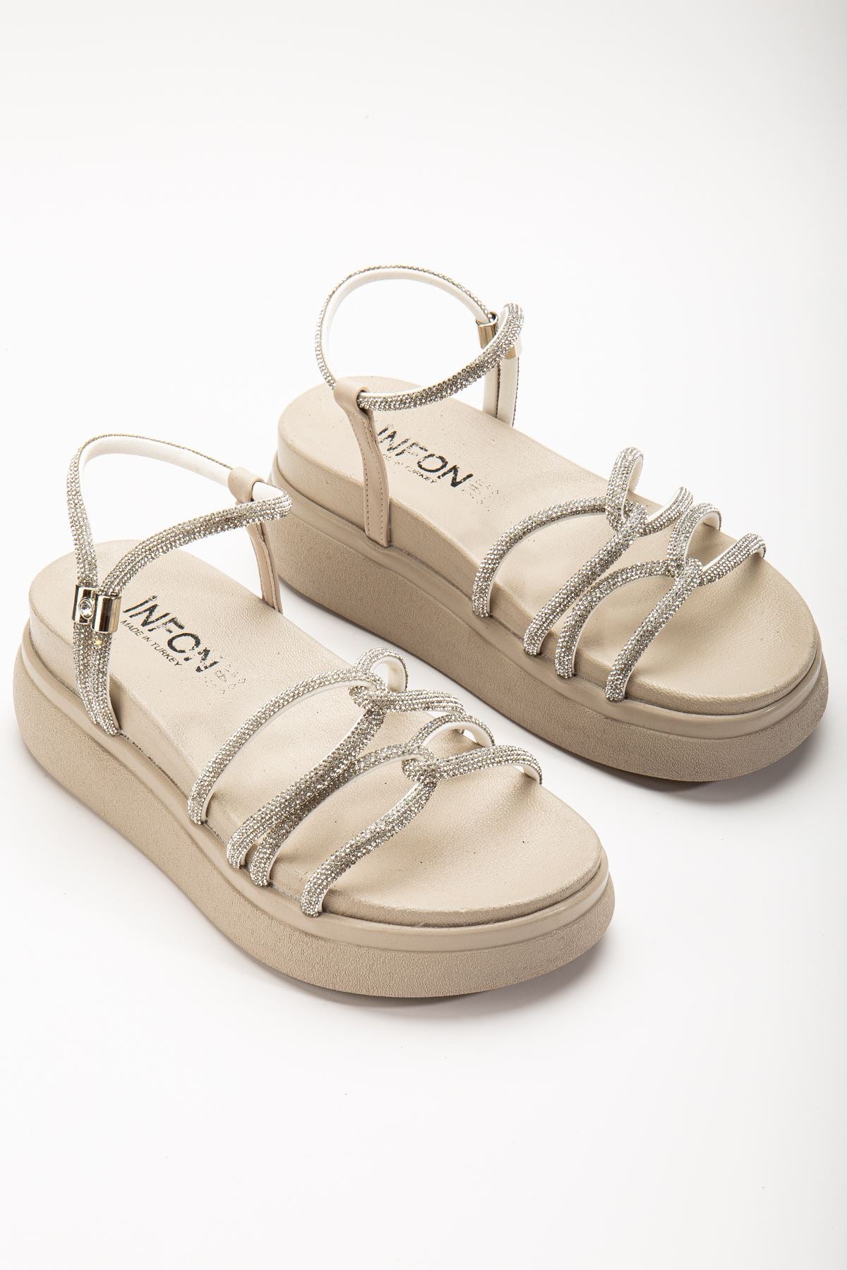 24422 - 1221dolgu topuk kadin sandalet - Justyol