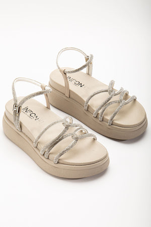 24422 - 1221dolgu topuk kadin sandalet - Justyol