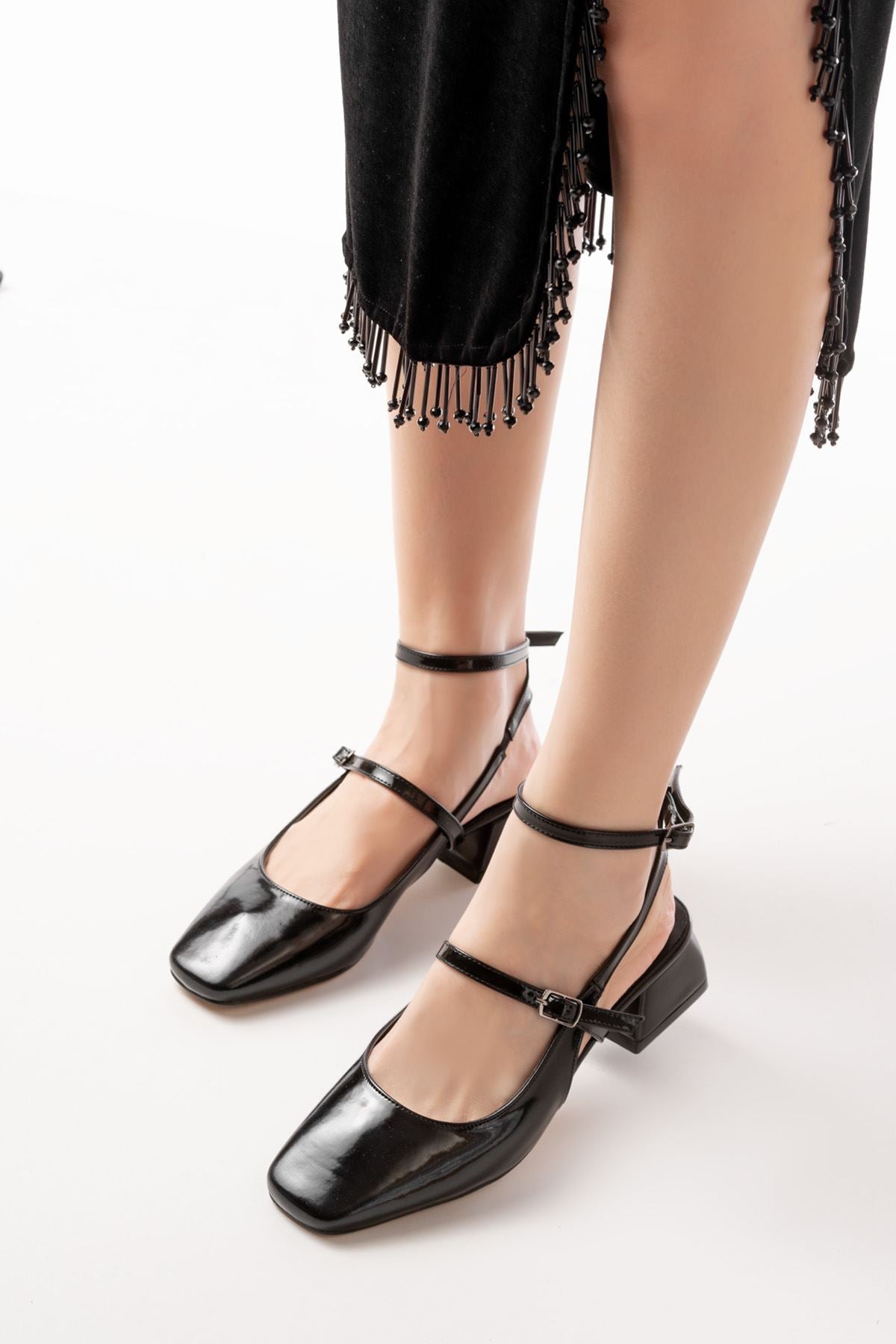 st - 003rugan günlük 4 cm topuklu bayan ayakkabi - Justyol