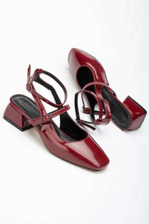 st - 003rugan günlük 4 cm topuklu bayan ayakkabi - Justyol