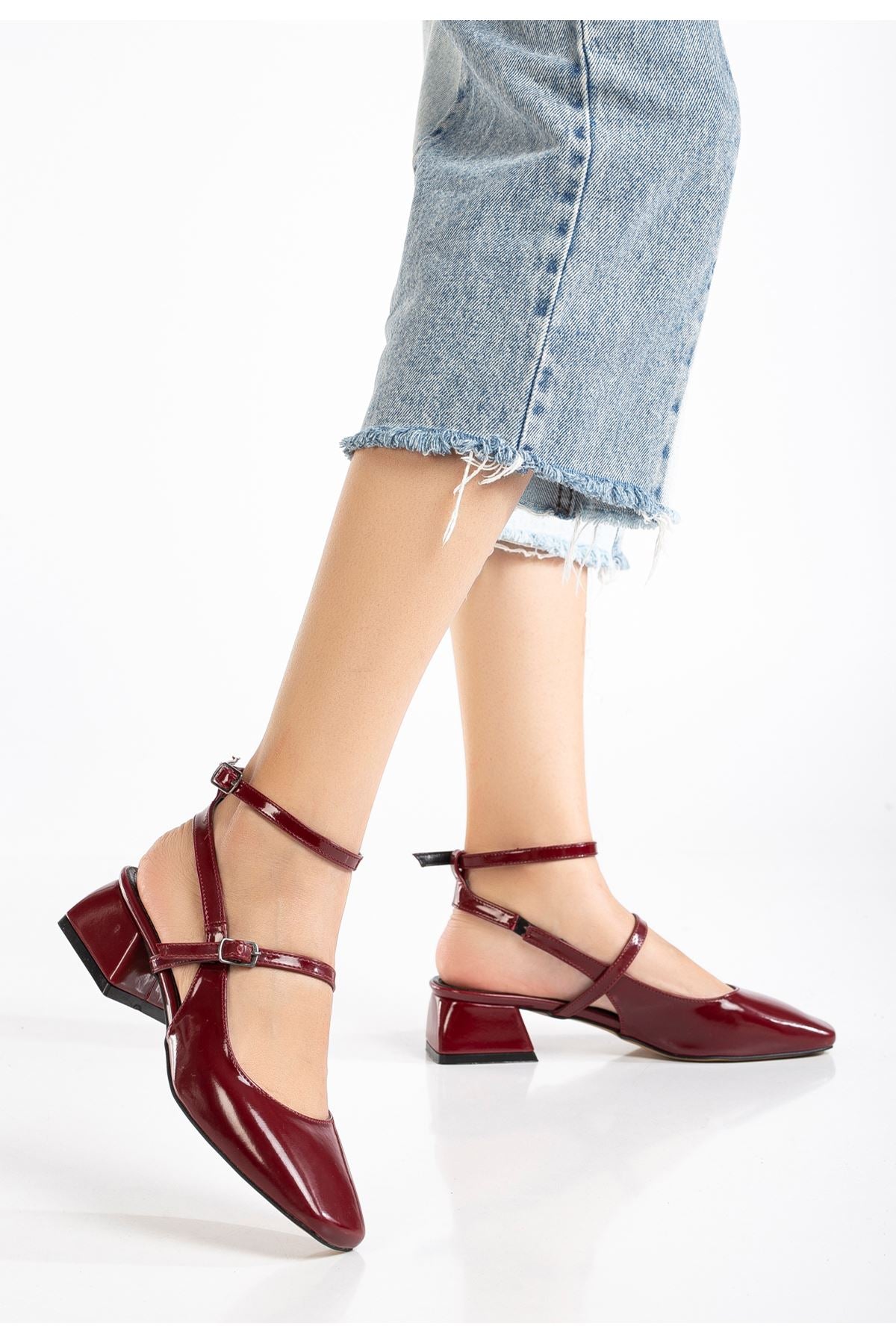 st - 003rugan günlük 4 cm topuklu bayan ayakkabi - Justyol