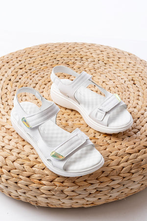 dm - 363baret cirtli dikişli günlük kadin sandalet - Justyol