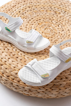 dm - 363baret cirtli dikişli günlük kadin sandalet - Justyol