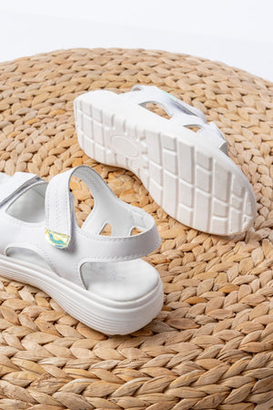 dm - 363baret cirtli dikişli günlük kadin sandalet - Justyol
