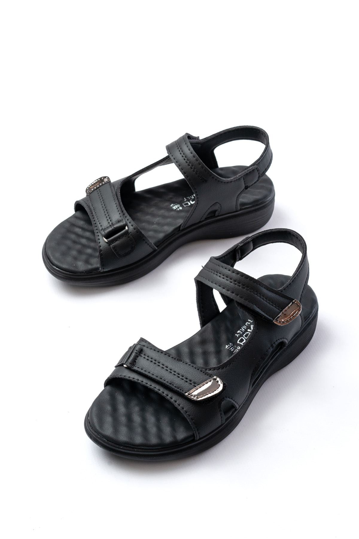 dm - 363baret cirtli dikişli günlük kadin sandalet - Justyol