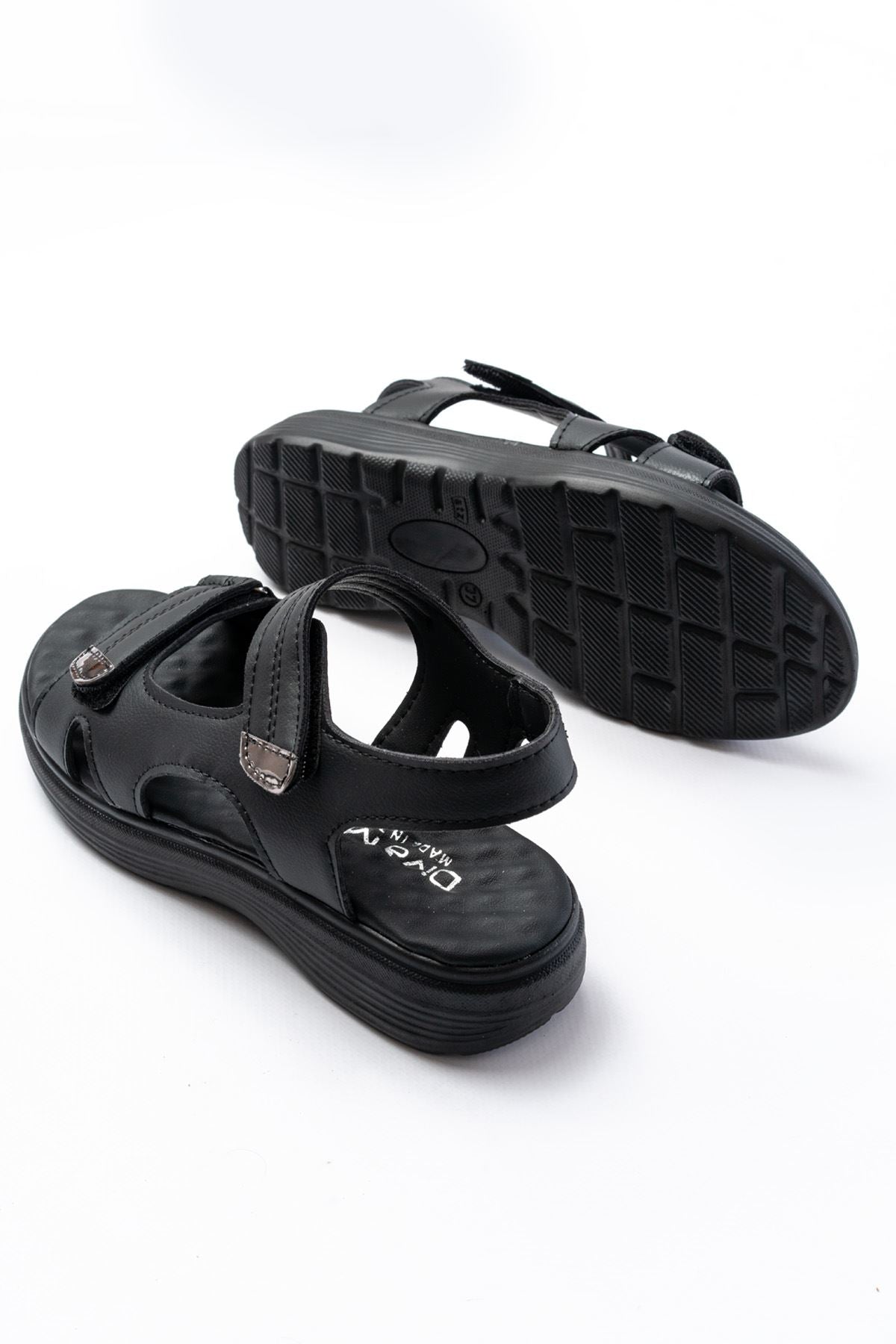 dm - 363baret cirtli dikişli günlük kadin sandalet - Justyol