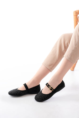 dm - 6020troklu baret tokali günlük kadin babet - Justyol
