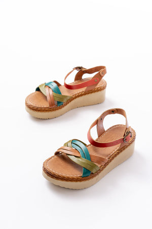 730 - 037hakiki deri ortopedik taban kadin sandalet - Justyol