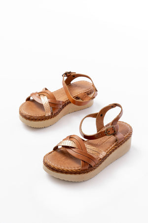 730 - 037hakiki deri ortopedik taban kadin sandalet - Justyol