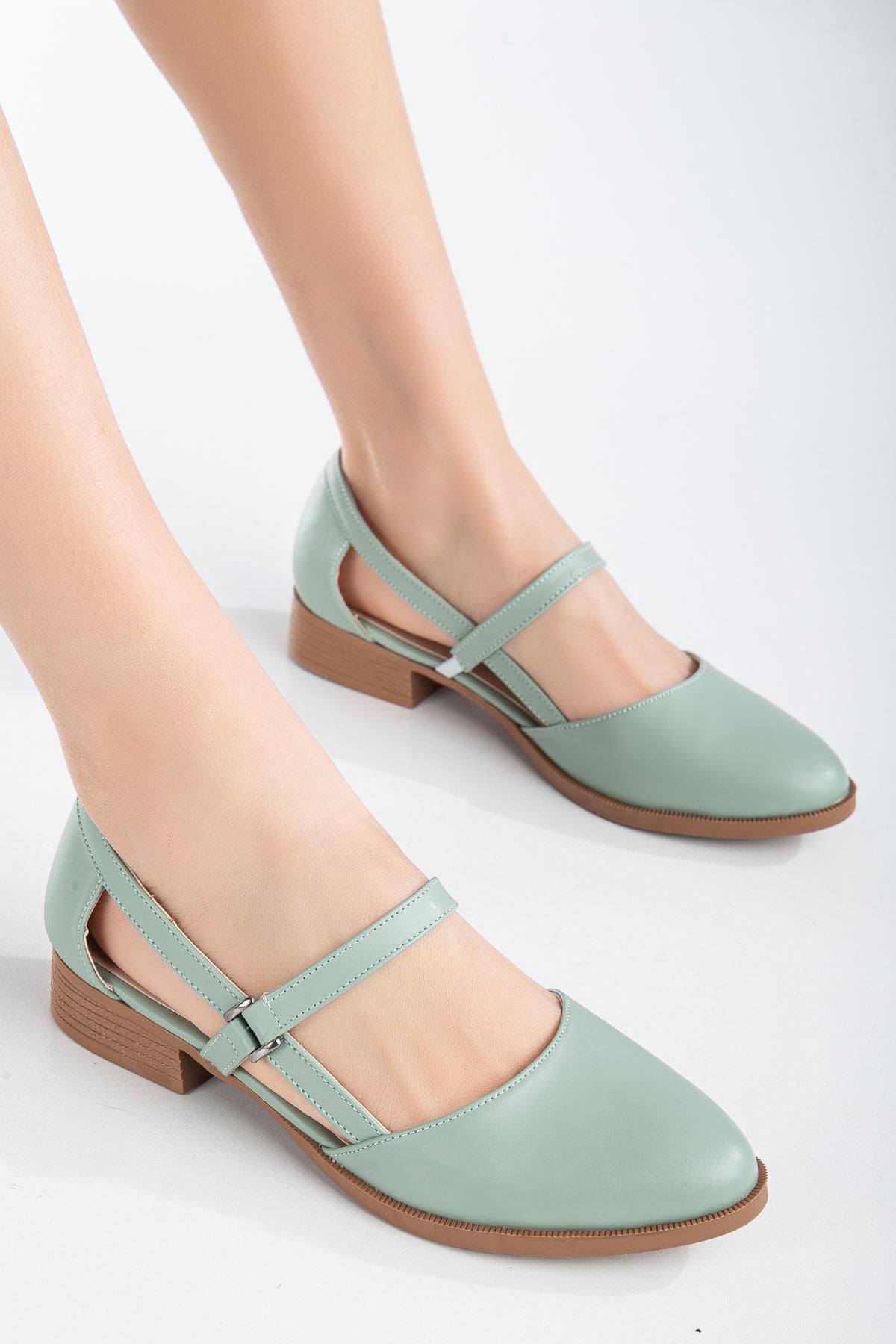 mary kisa topuk ayakkabi mint - Justyol