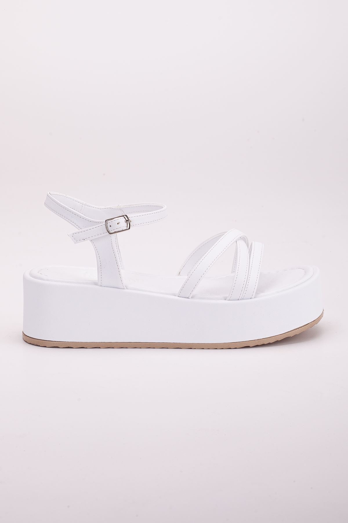 tello dolgu topuk sandalet saks - Justyol