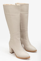 valery topuklu deri çizme - Justyol