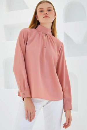 0418 pencere detayli bluz - Justyol
