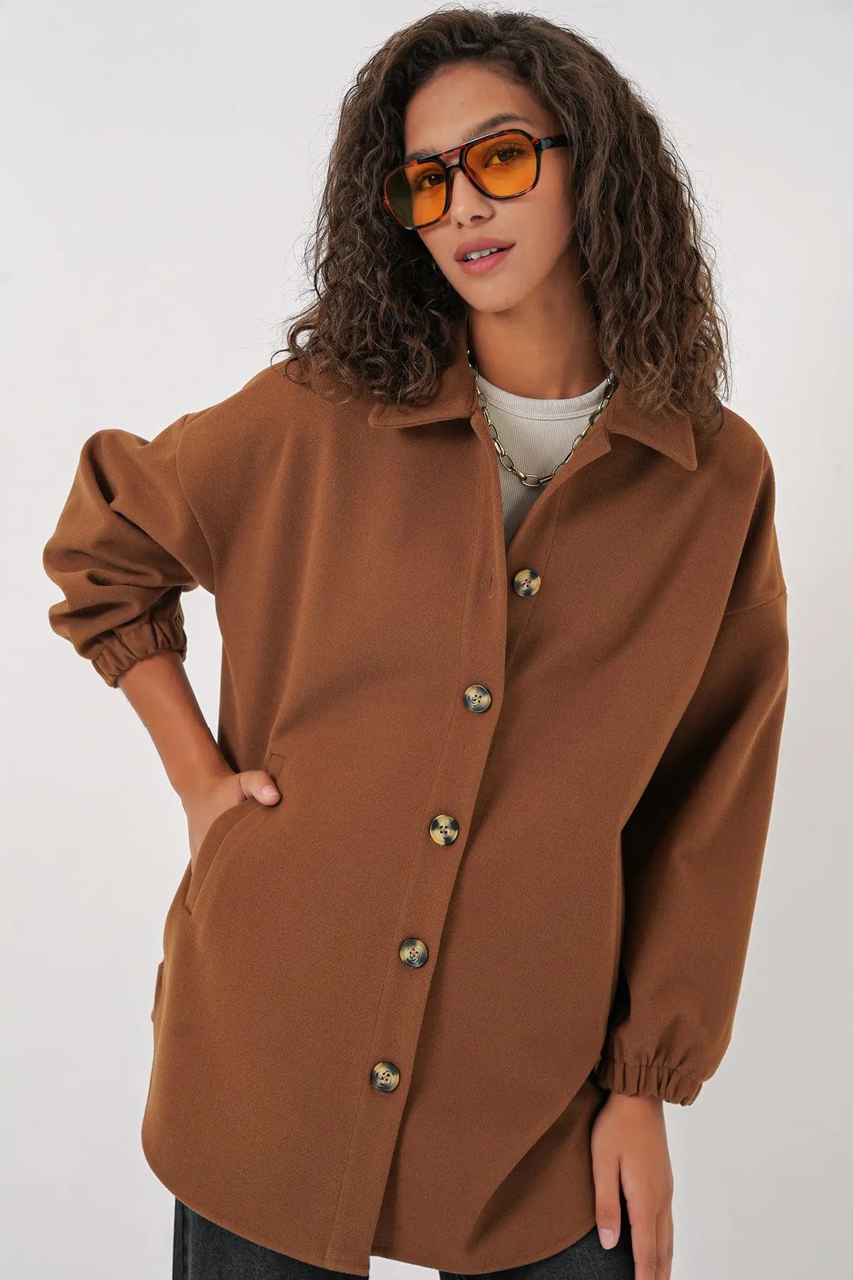 0674 cepli oversize gömlek - Justyol