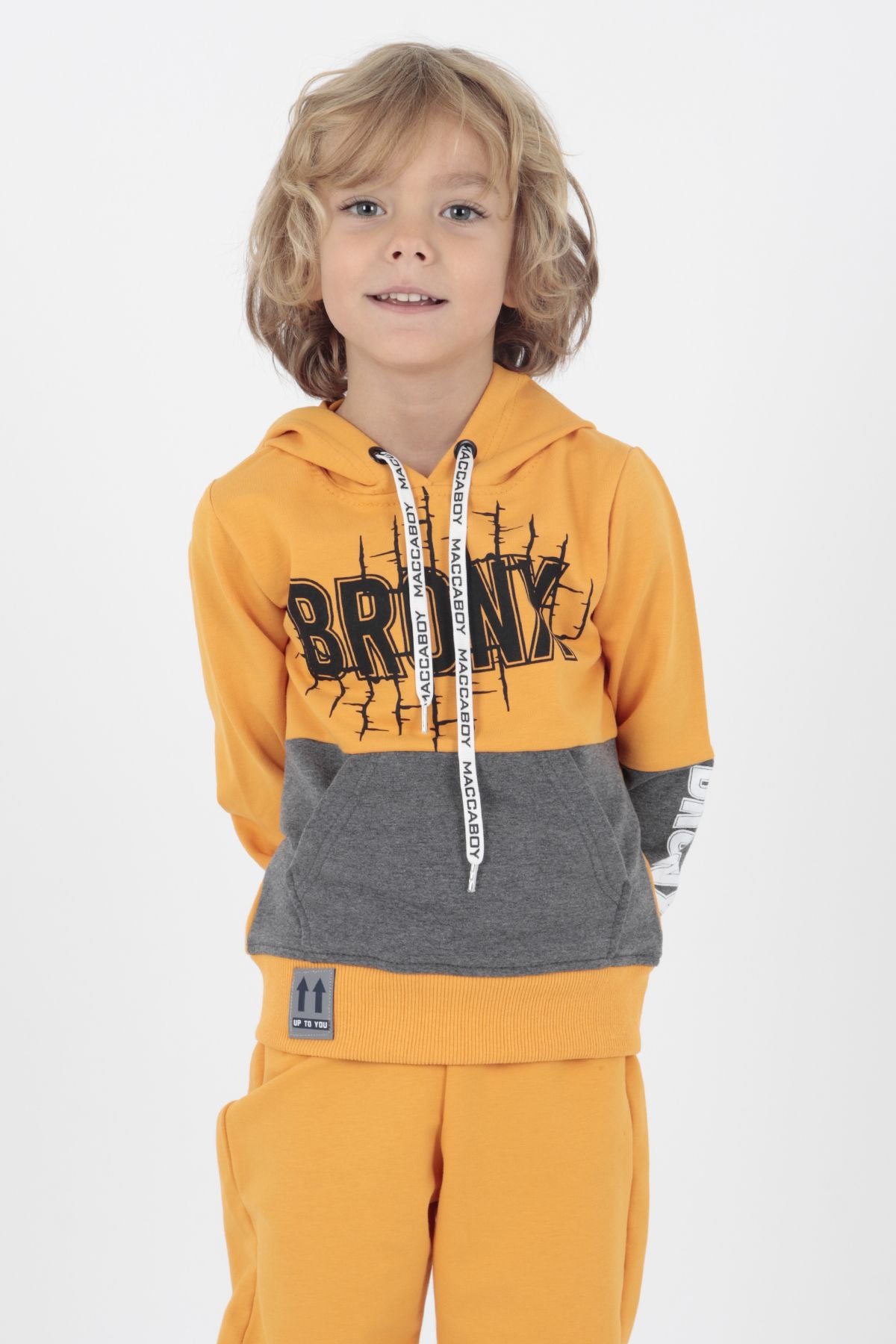 erkek çocuk bronx baskili eşofman takimi ak2235 - Justyol