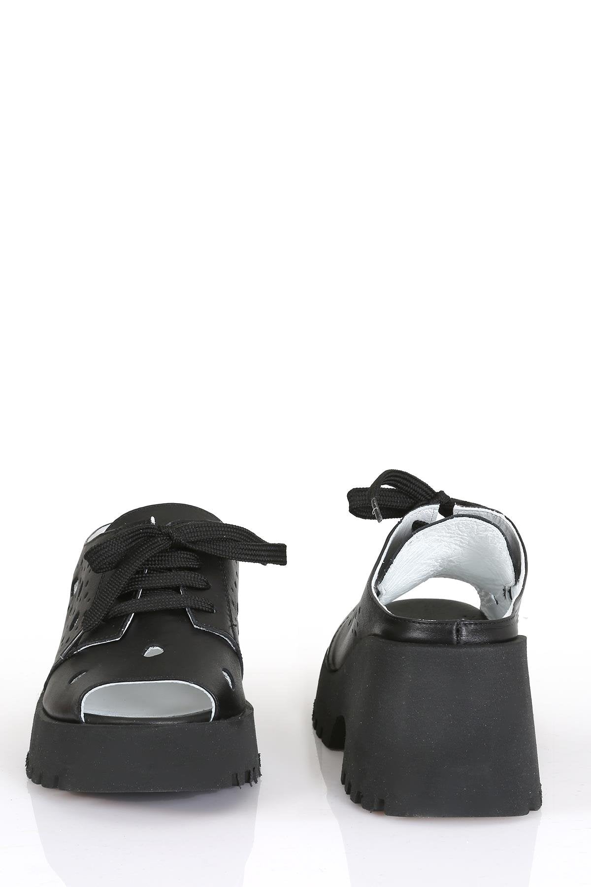 CASSİDOSHOES Deri Eva Taban Siyah Kadın Terlik - 46635 - Justyol