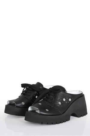 CASSİDOSHOES Deri Eva Taban Siyah Kadın Terlik - 46635 - Justyol