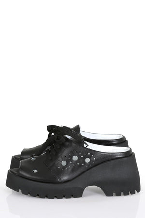 CASSİDOSHOES Deri Eva Taban Siyah Kadın Terlik - 46635 - Justyol