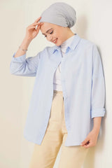 103901 oversize basic tesettür gömlek - Justyol