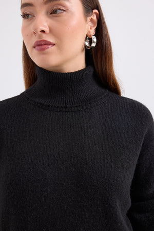 15917 kadin balikçi yaka oversize triko kazak - Justyol