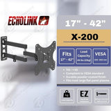 Support TV mobile 17-42”, orientable et inclinable pour plus de confort. Digitronics