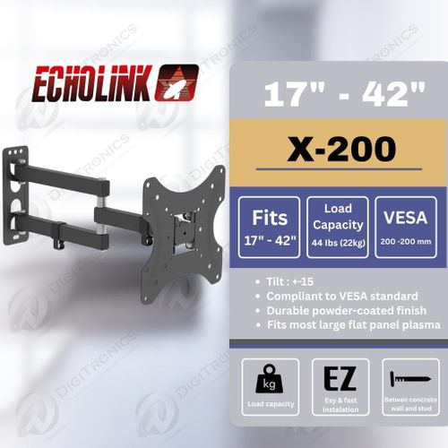 Support TV mobile 17-42”, orientable et inclinable pour plus de confort. Digitronics