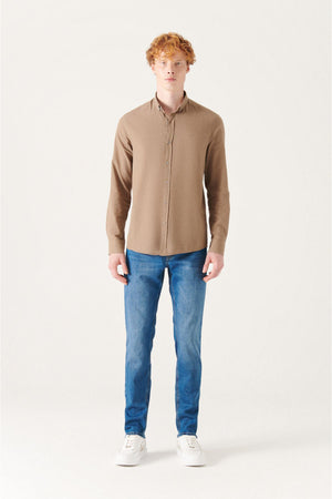 Dobby Basic 5 Pocket Slim Fit Canvas Trousers - Justyol