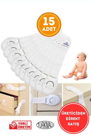 15 Pieces Baby Child Safety Cabinet and Drawer Lock Multi - Purpose - Justyol