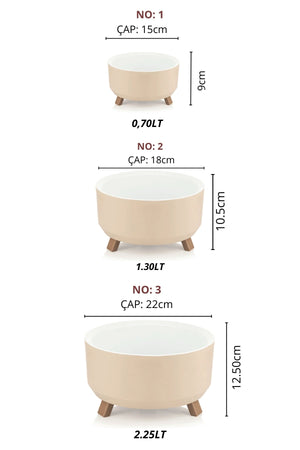 Tripot Model 3'lü Saksı Seti JHome