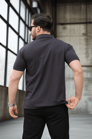 yarim fermuar tek cepli erkek t-shirt - Justyol