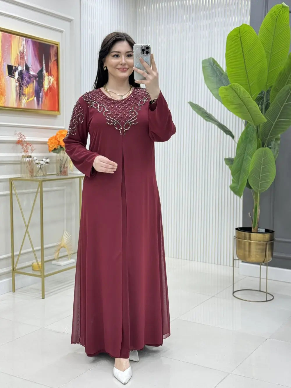 btk alçiçek elbise takim 6588 Butik Kolik