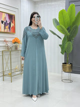 btk alçiçek elbise takim 6588 Butik Kolik
