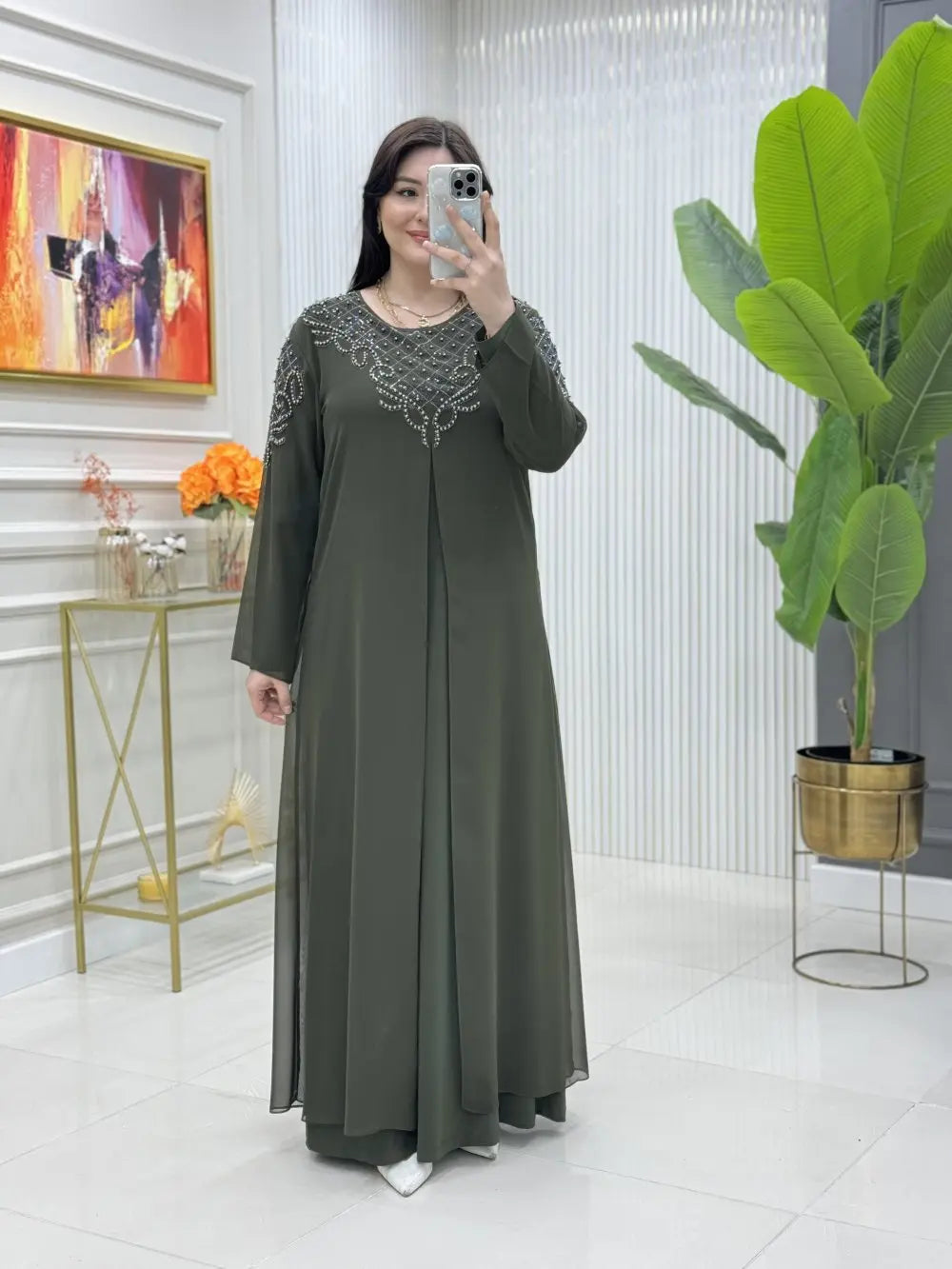 btk alçiçek elbise takim 6588 Butik Kolik