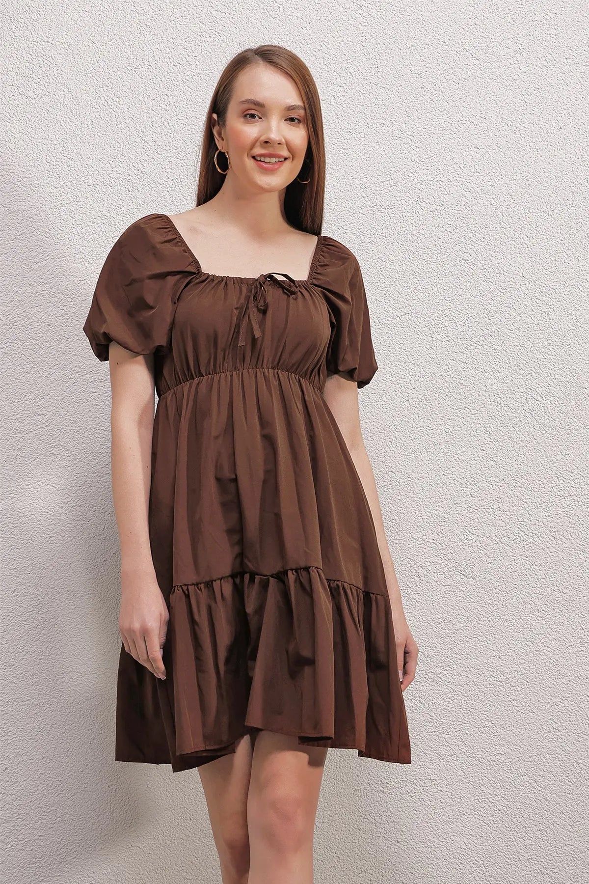 2351 kloş poplin elbise - Justyol