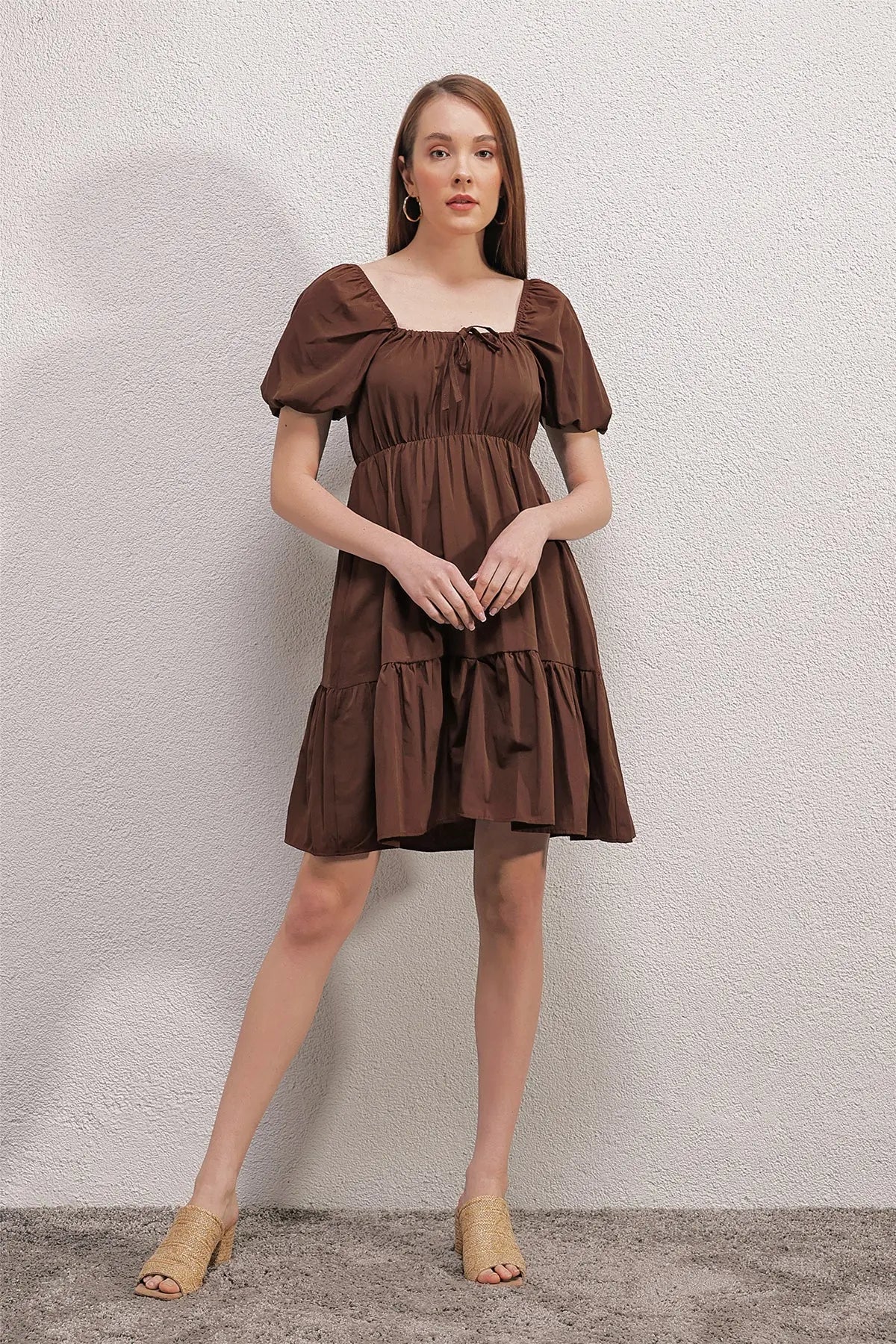 2351 kloş poplin elbise - Justyol
