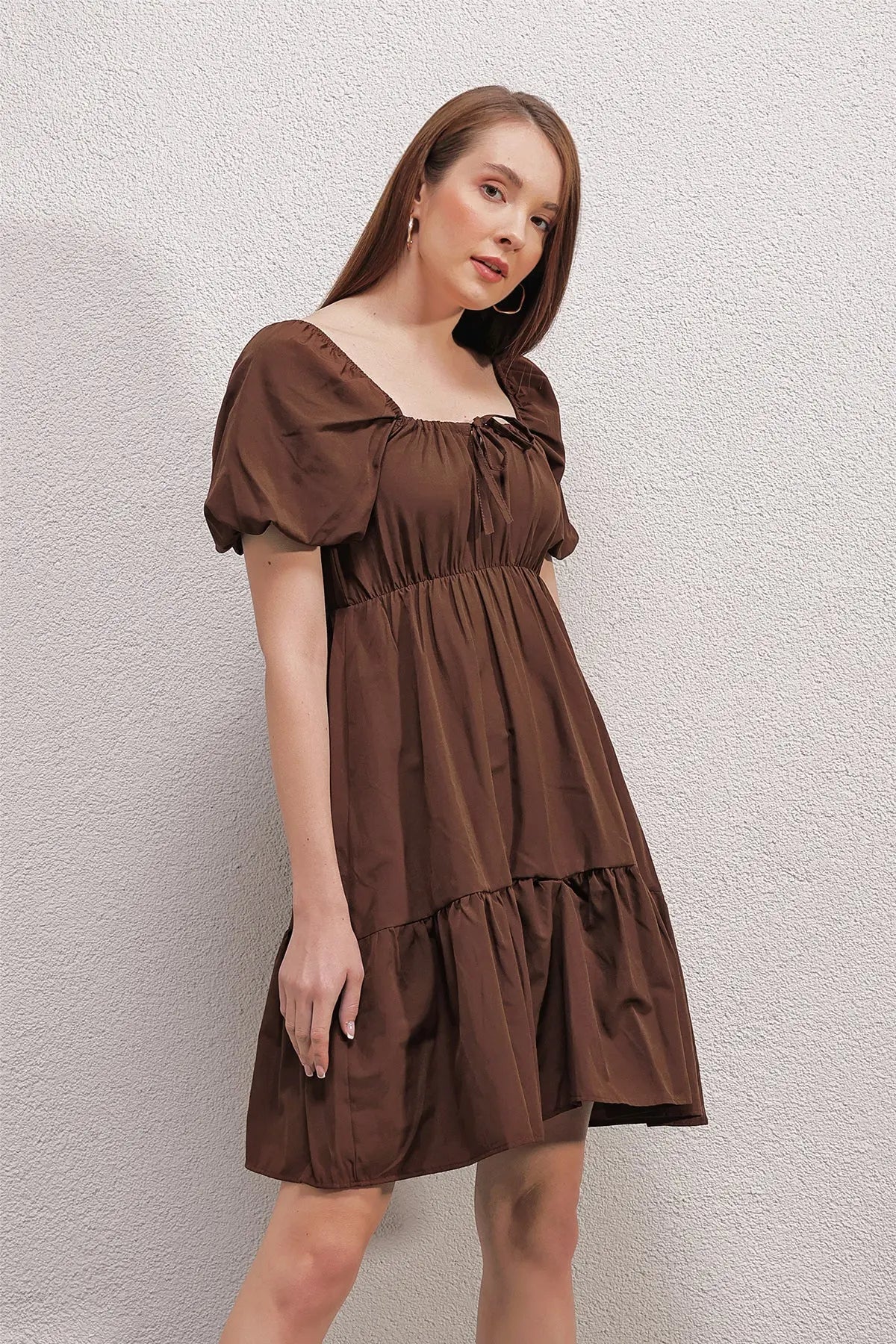 2351 kloş poplin elbise - Justyol