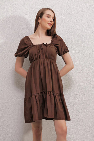 2351 kloş poplin elbise - Justyol